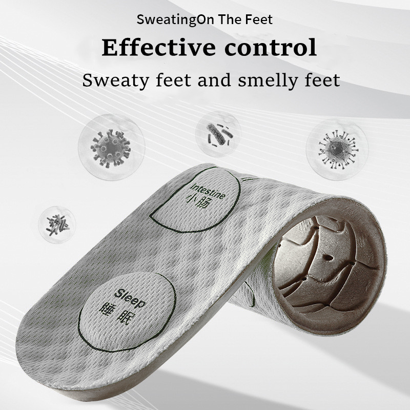 Palmilha de acupressão de pé masculino feminino macio respirável esportes almofada inserções absorvente de suor desodorante sola de sapato ortopédico