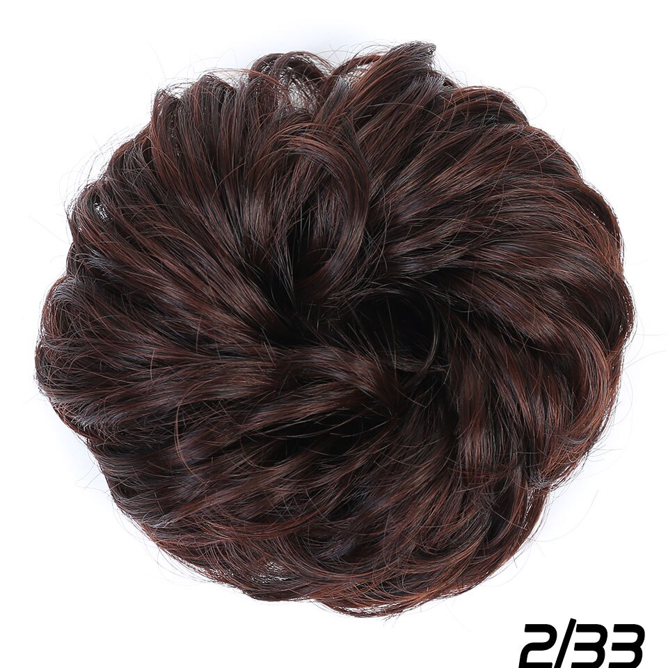 Houyan stökig brud brudtärna chignon munk hår bulle stökigt updo frisyrer hår bullar chignon munk: Fq001-2-33