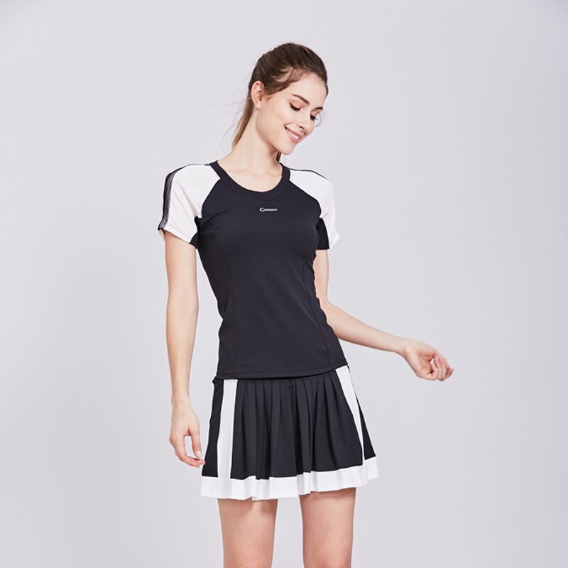 Raibaallu Kleidung Frauen Tennis Kleid Mit kurze Hose Schwarz Badminton Felsen Weißen Streifen Golf Kleidung Frauen