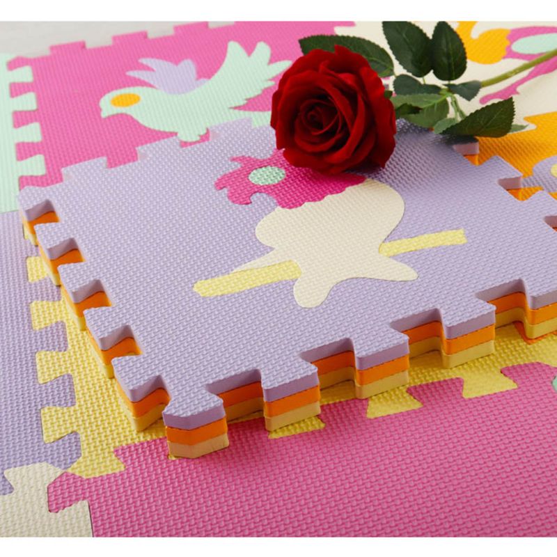 Popular 25Pcs Cartoon Cute Baby Play Mat Toddler Kid Indoor Exercise Interlocking Floor Tiles Soft EVA Foam Floor Playmat