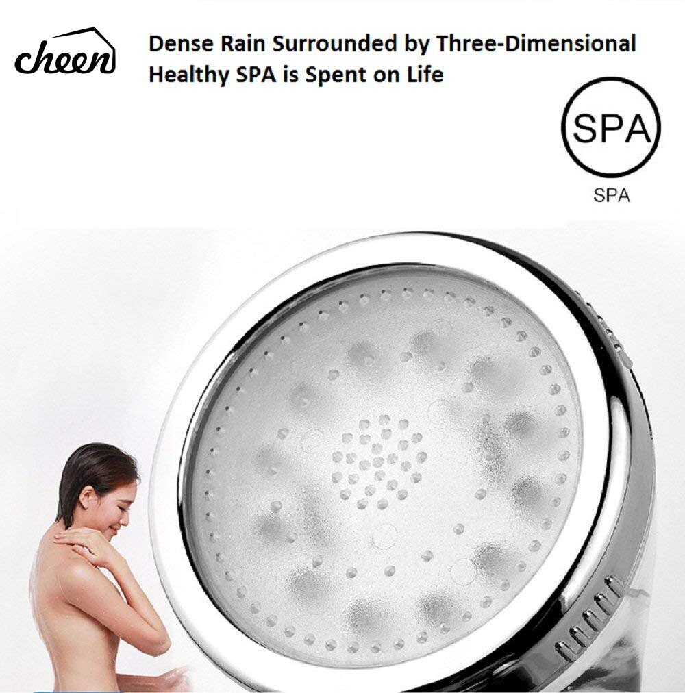 Waterbesparende Douchekop LED Handheld 7 Kleur Veranderende Badkamer Spa Douchekop met Negatieve Ionische Dubbele Gefilterd douchekop