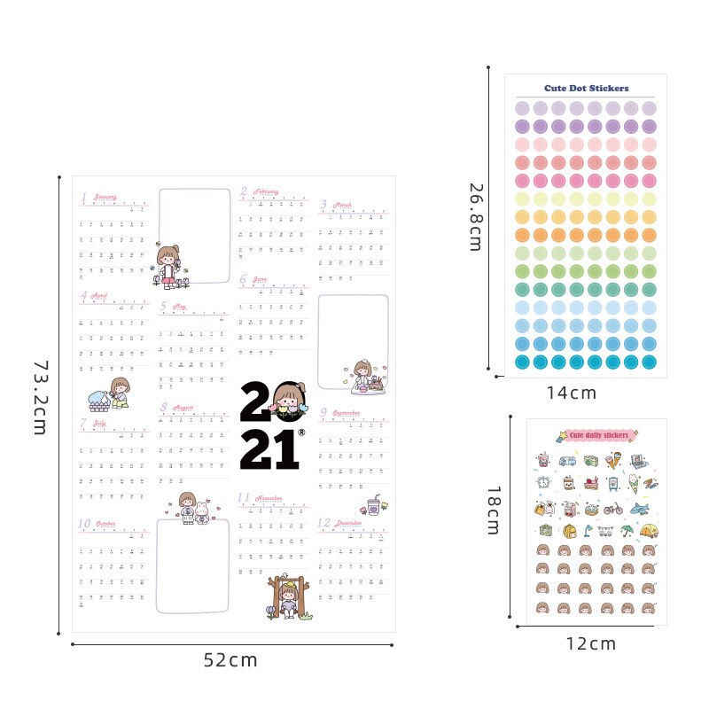 Daglig planerare 365 dagar kalender väggdekoration väggkalender kontorsskola daglig planerare anteckningar schema: C