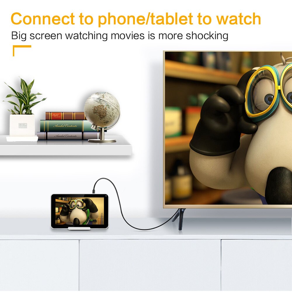 Original High Speed 1.5m Black Micro USB to HDMI-compatible Cable 1080P HDTV Adapter For Samsung Galaxy Note 3 Multimedia