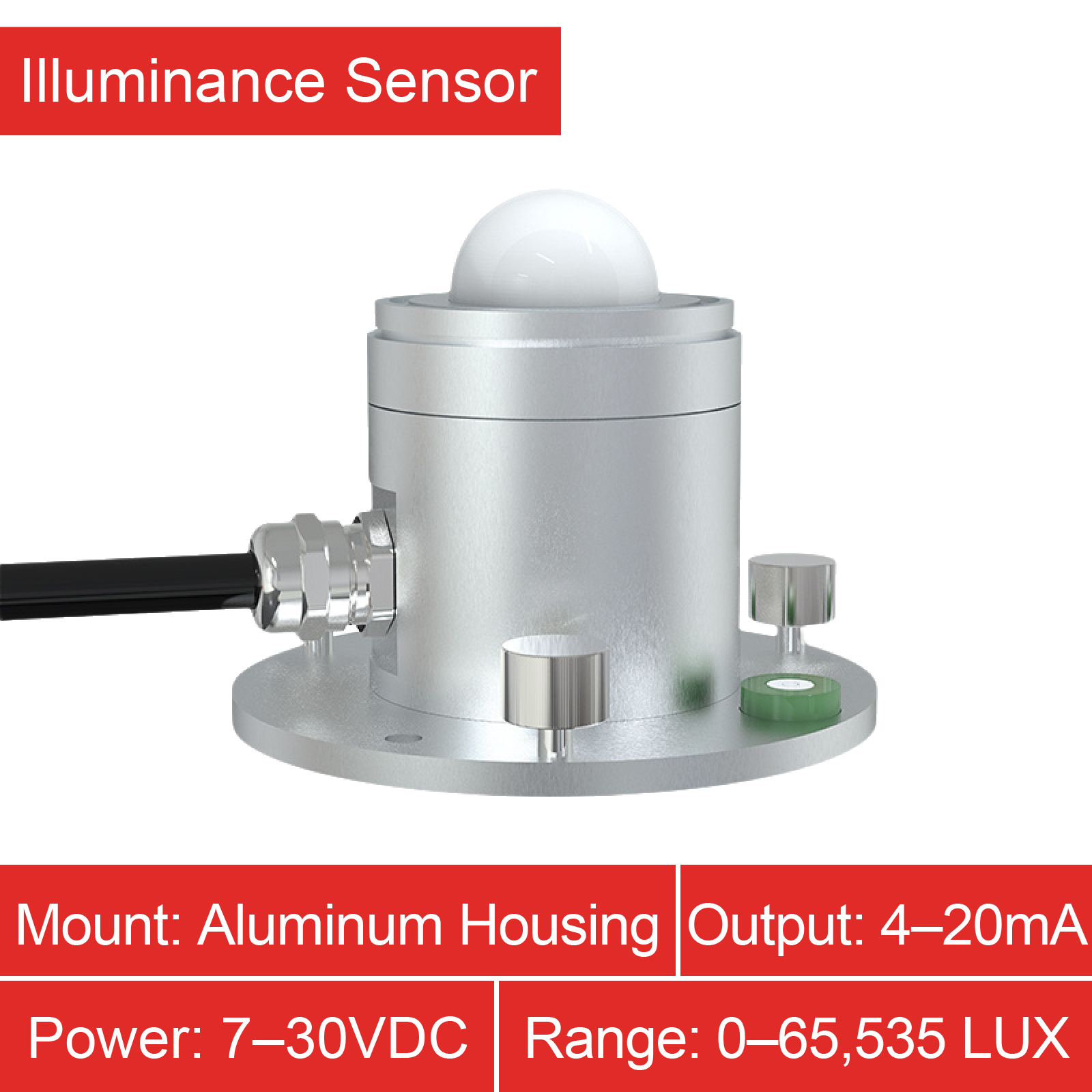 Ceiling Mounted Ambient Light Sensor High Accuracy Lux Meter with Temperature and Humidity for Environmental Monitoring: Ivory
