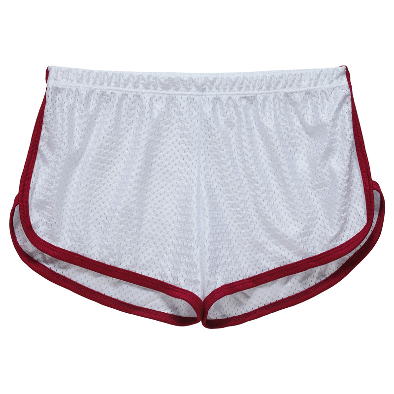 Pantalones cortos transpirables de malla para hombres, pantalones cortos casuales para hombres, pantalones cortos cómodos casuales para hombres: Blanco / XXL