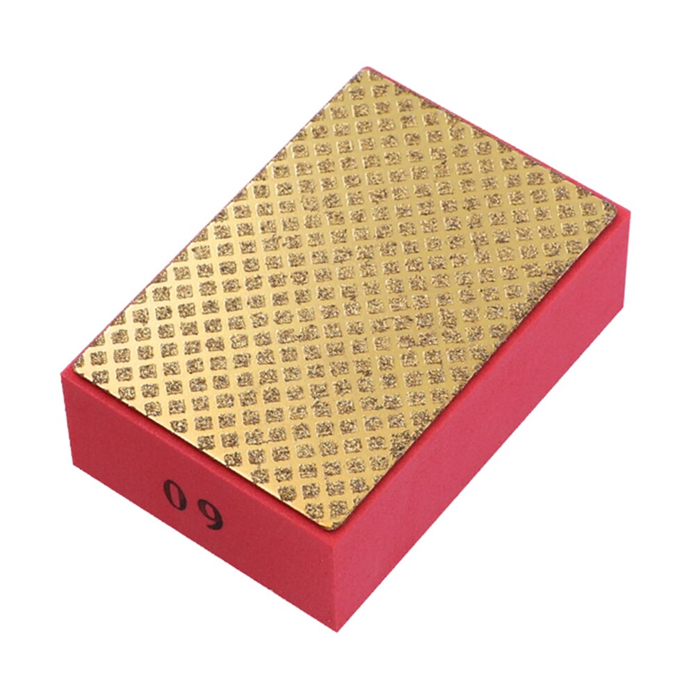 Diamond Hand Polishing Pads Tile Glass Grinding Block Pad Stone for Stone Polishing Tile Trimming Marble Abrasive Sanding Disc: Gold 60grit