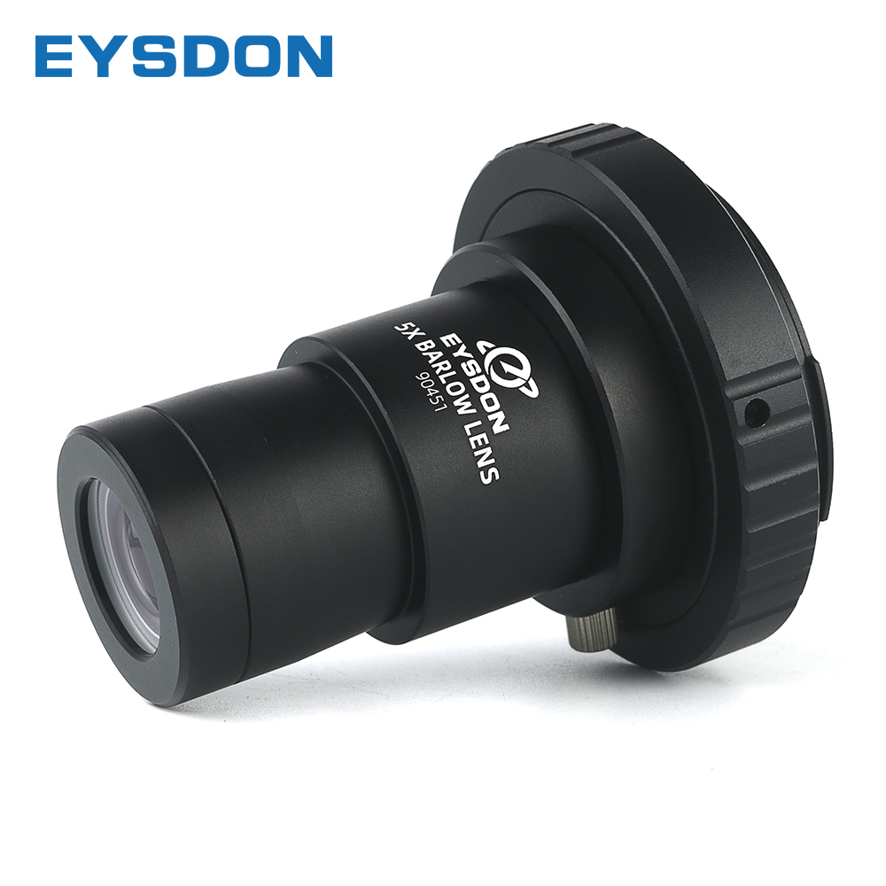 EYSDON 5X Barlow Objektiv 1.25 &quot;Metall Voll Beschichtet Brennweite Verlängerung Mit M42 Kamera T2 T Ring Adapter Für teleskop Fotografie