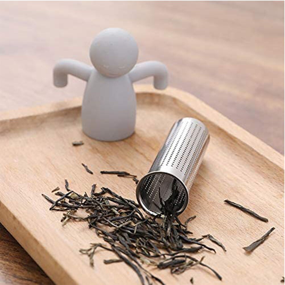 Silicone Tea Strainer Little Man Shaped Tea Infuser Filter Brewing Teapot Tea Infusers Loose Leaf Coffee Filter Tea Accessories
