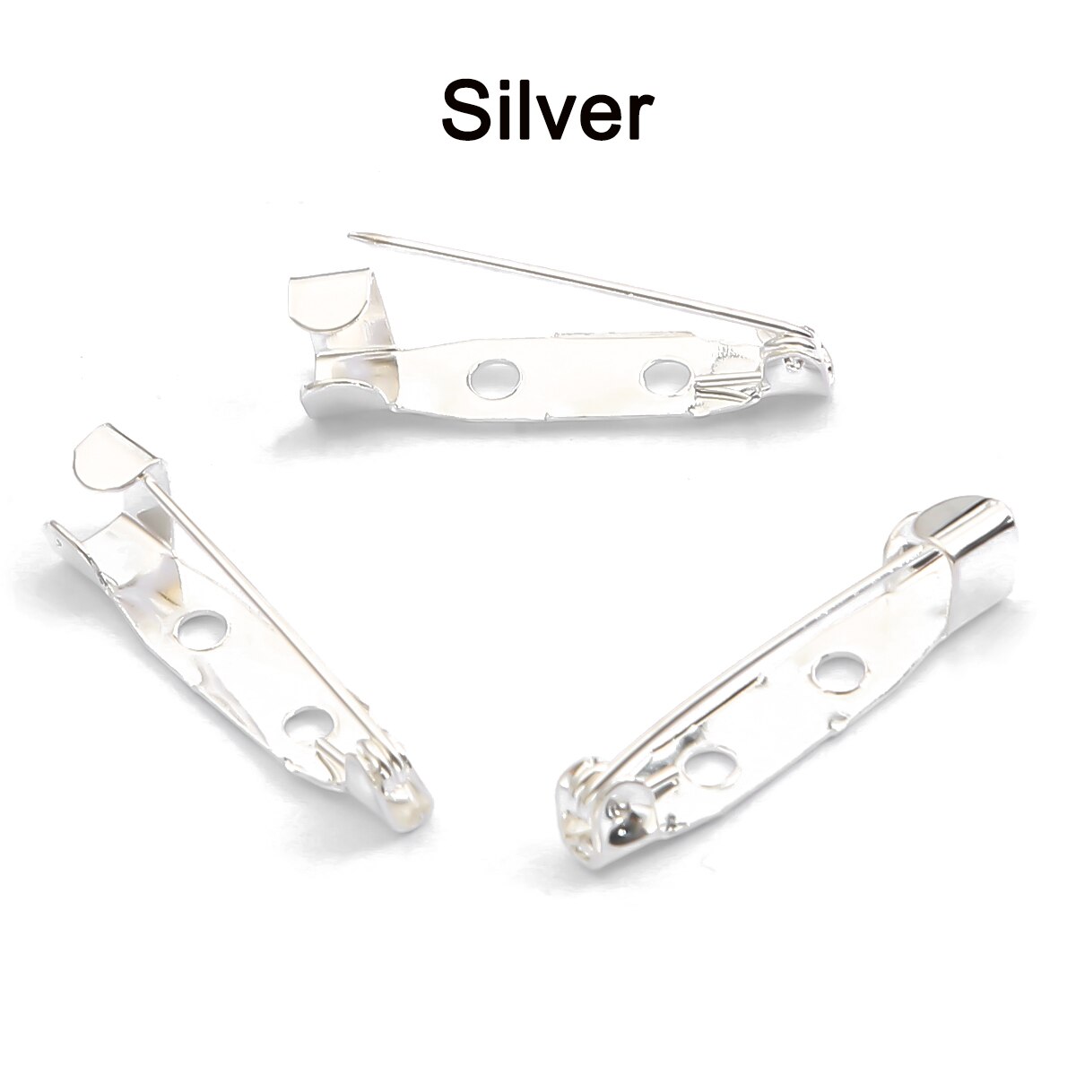 10pcs/lot 15 20 25 30 35 mm Brooch Clip Base Pins Safety Pins Brooch Settings Blank Base For DIY Jewelry Making Supplies