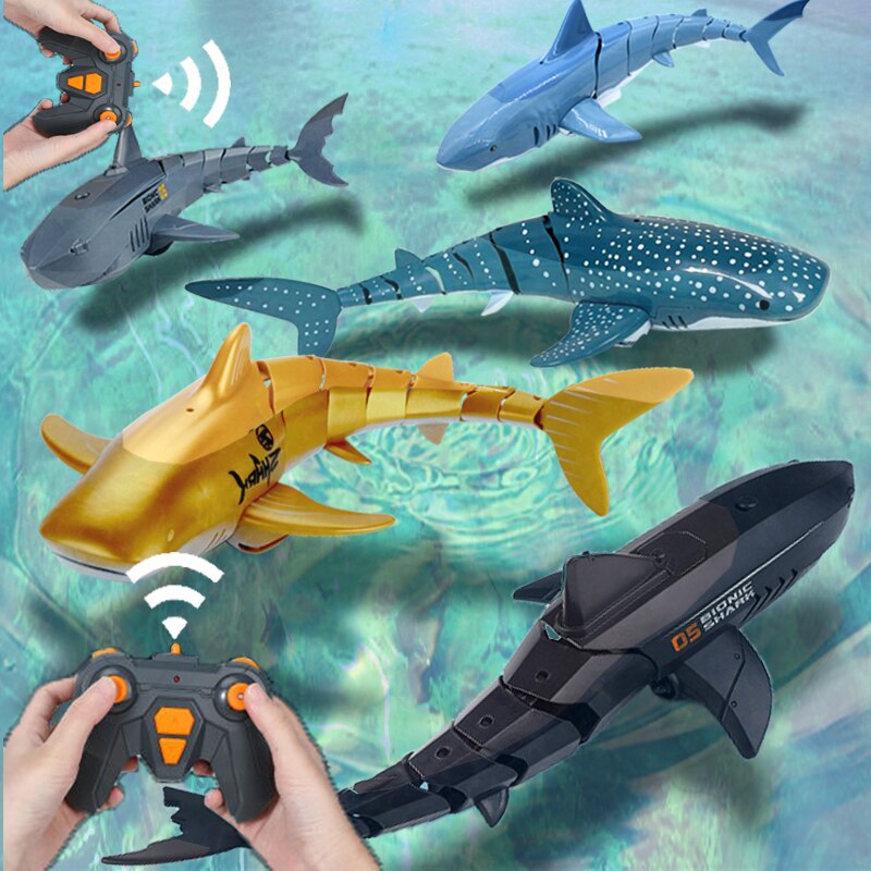 Rc Whale Shark Toy robot telecomando animali Marine Life Bath Pool pesce elettrico bambini giocattoli da bagno per bambini ragazzi sottomarino