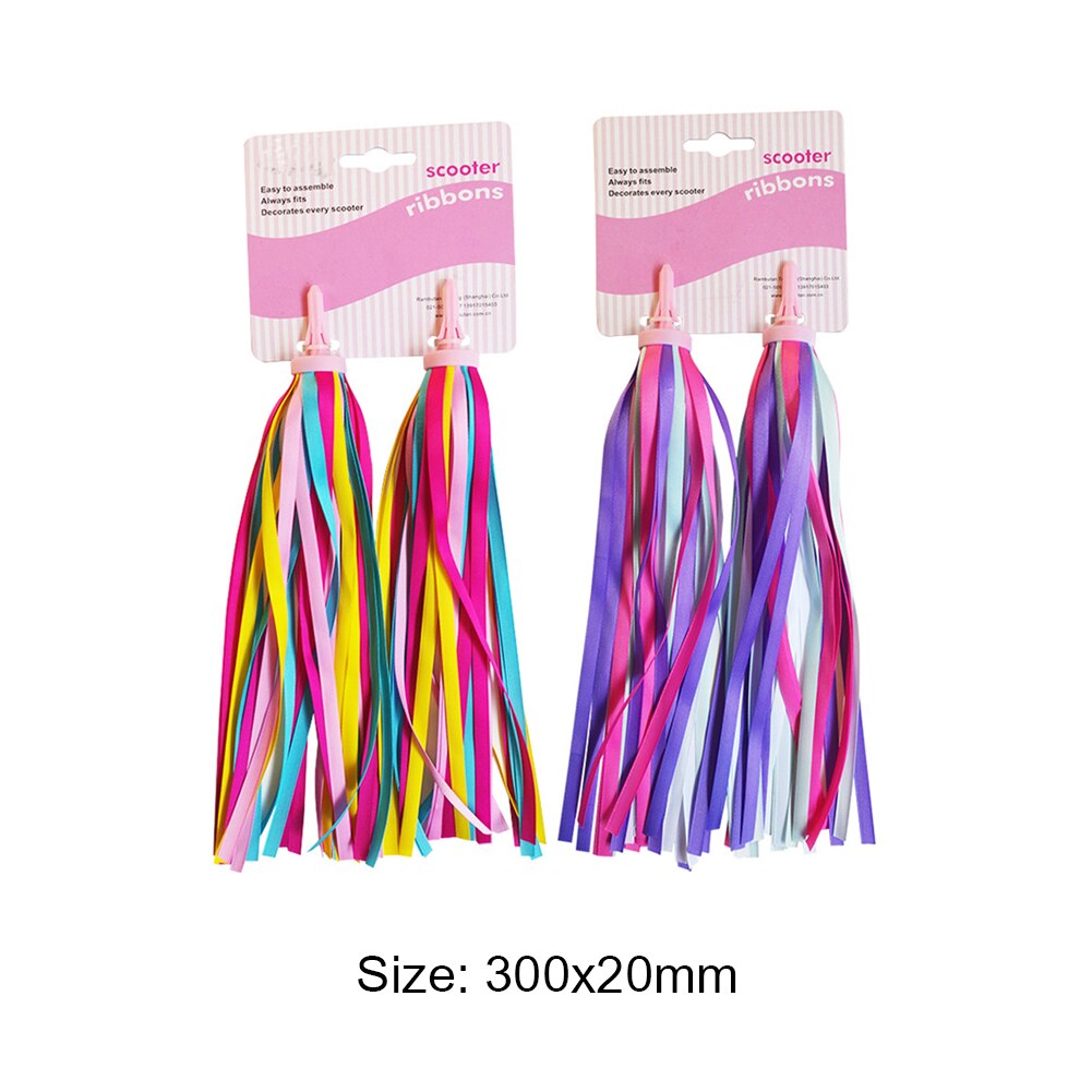 Manillar de bicicleta de colores con flecos para niños, cinta para bicicleta, triciclo, para niñas y niños, 2 uds.