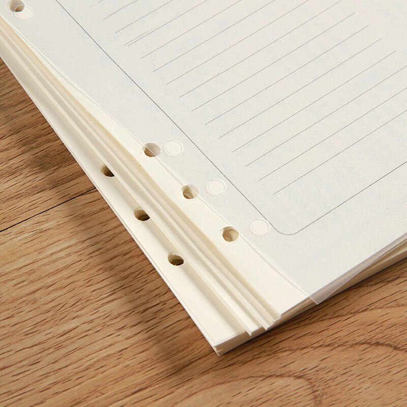 40Sheets/Pack A4/B5 Adapter Vulmiddel Papieren Losse Blad Notebook Core Wekelijkse Planner Leeg Notepad Innerlijke pagina School Kantoor Sup