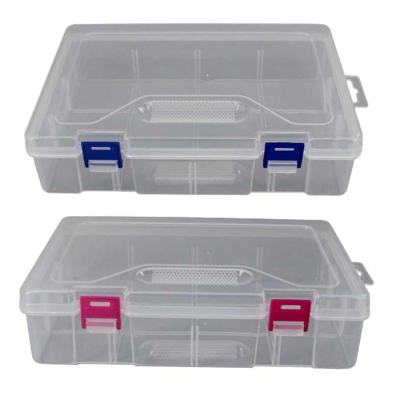 Transparante Opbergdoos Met Deksel En Gespen Puzzel Component Schroef Organizer