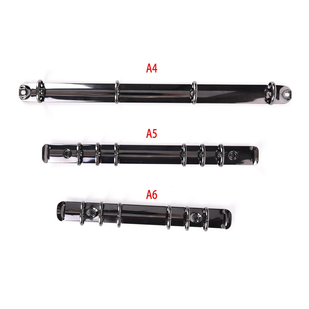 A4 A5 A6 Binder Clip Metal Spiral Binder File Folder Clip Notebooks Clip Loose Leaf Book Binder Rings Album Scrapbook Clips: Black / A6