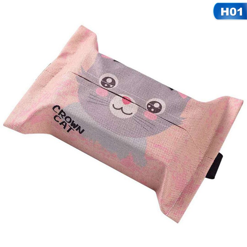 Tegneserie klud bilsæde ryg hængende opbevaring tissue taske boks container håndklæde serviet papirer taske kasse: H01