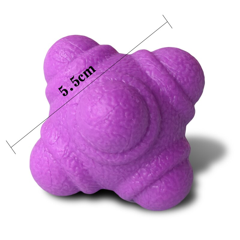 Silicagel Agile Gecoördineerd Reactie Oefening Fitness Training Bal 5.5Cm Zeshoekige Reactie Bal