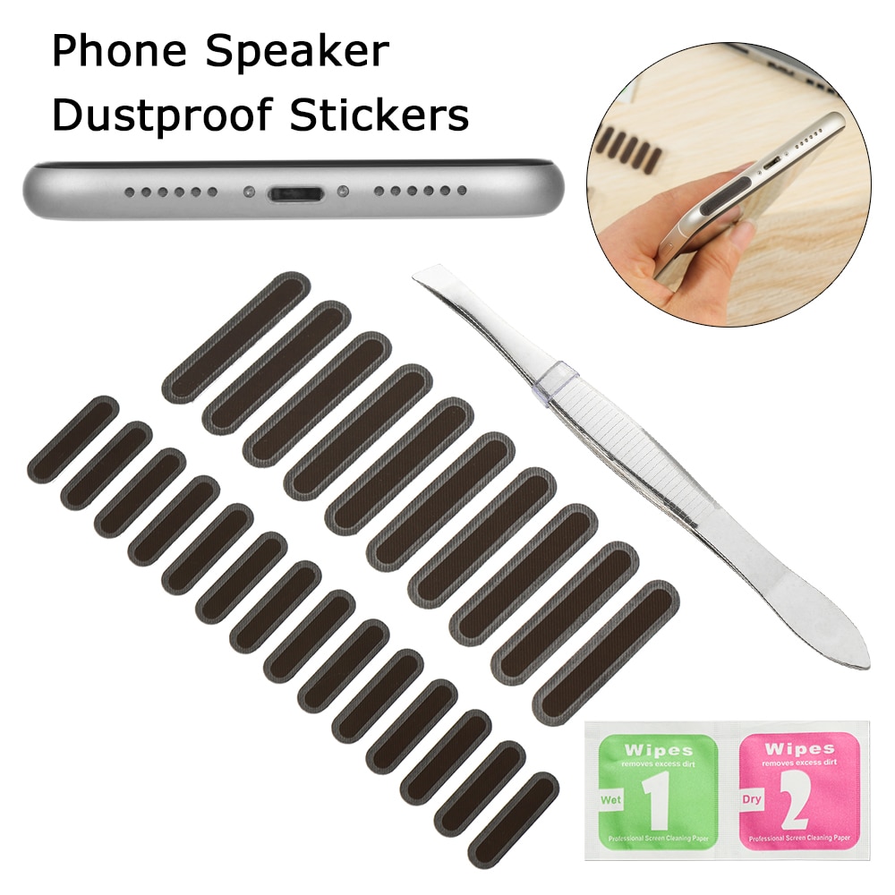 10/14Pc Universal modelo de teléfono móvil auricular de altavoz pegatina a prueba de polvo auricular teléfono neto trompeta mantener limpio Net