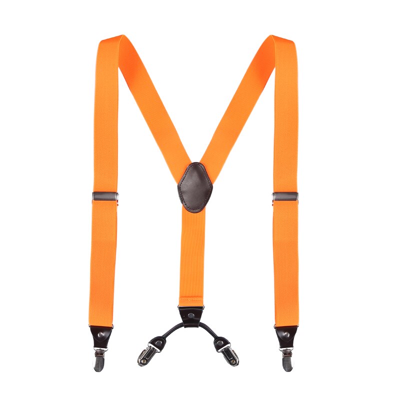 Style 3.5cm y-form 4 klips seler herre seler suspensorio masculino til mand eller kvinde: Orange