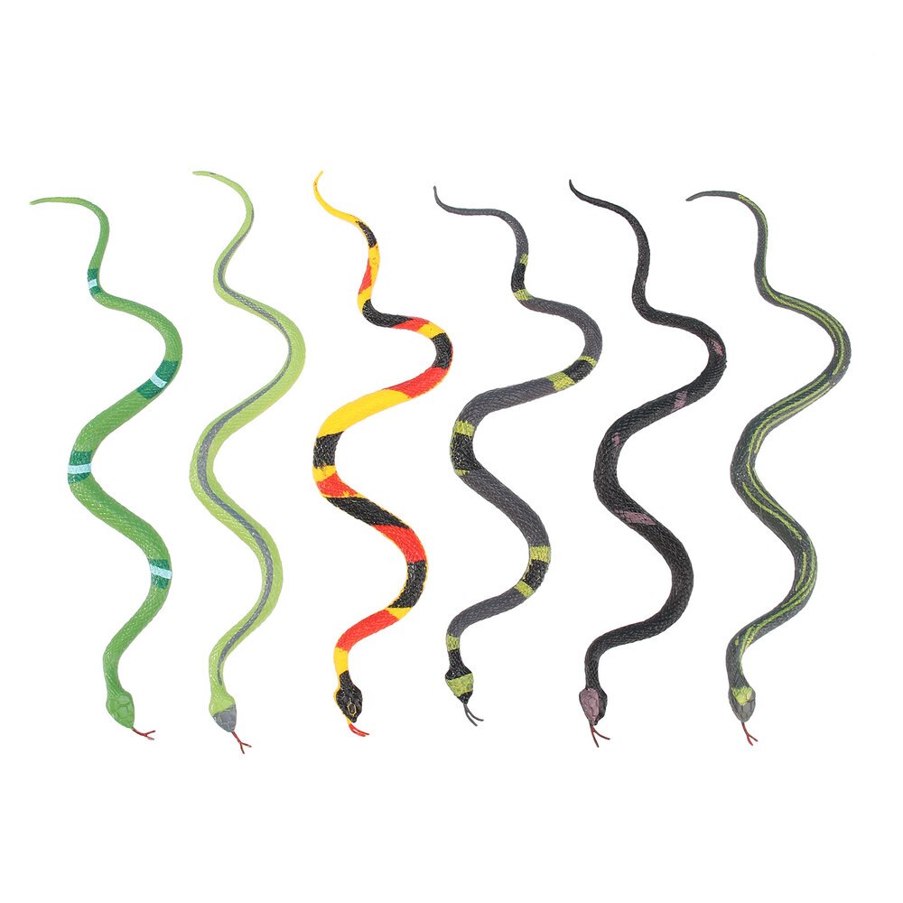 6 stuks realistisch slangmodel speelgoed, delicate, levensechte slang speelgoed truc prop
