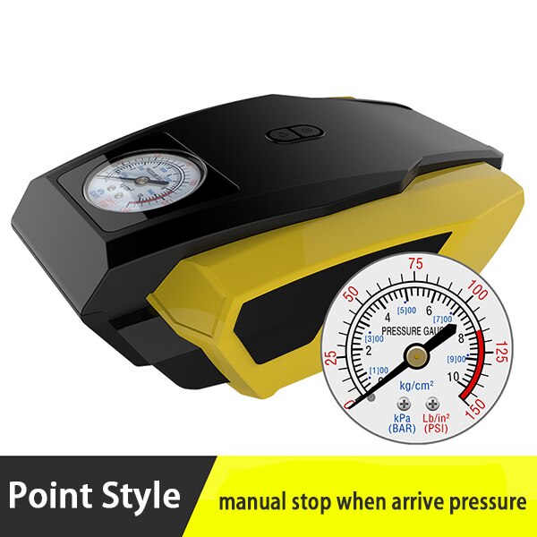 Car Air Compressor Portable Inflatable Pump 12V Automobile Tire Inflator Mini Electric Auto For Travel Boat Air Compressors Tool: Pointer