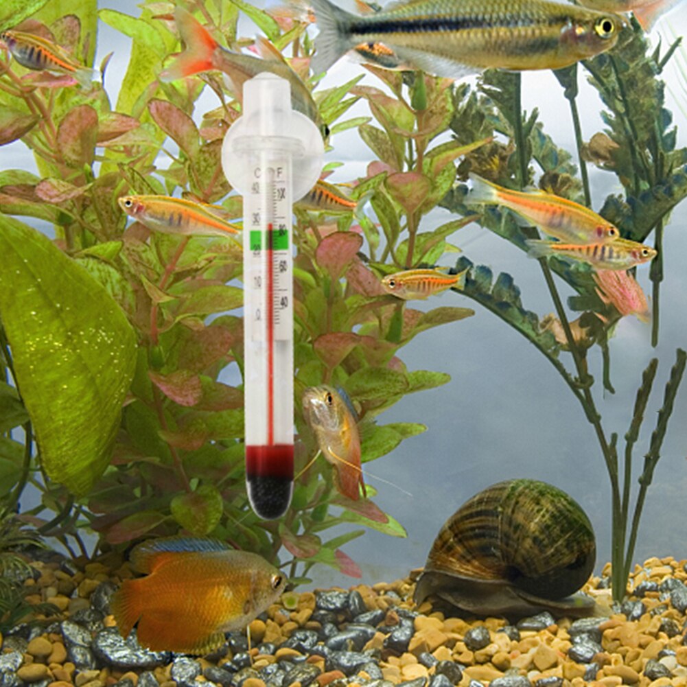 Aquarium Fish Tank Thermometer Glas Meter Water Temperatuurmeter Aquarium Glas Temperatuurmeter Meter Zuignap