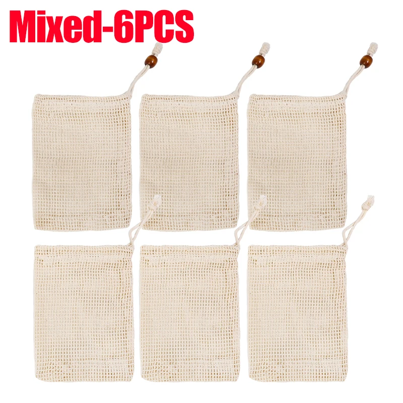 Bolsas de jabón colgantes de lino y algodón Natural, bolsa de red para jabón espumoso, bolsas de red limpiadora de jabón corporal, Herramientas de limpieza de ducha para el hogar, 1/10 Uds.: Castaño