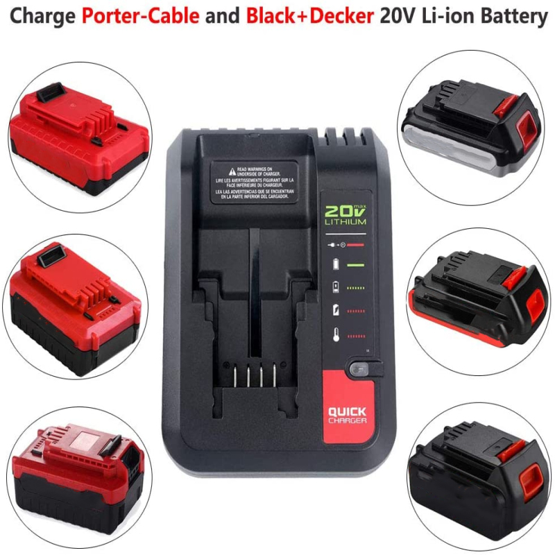 PCC692L For Porter Cable 20v Charger PCC680L PCC681L PCC682L PCC685LP PCC699L for Black & Decker 20V Max Battery LBXR20 LBXR2020