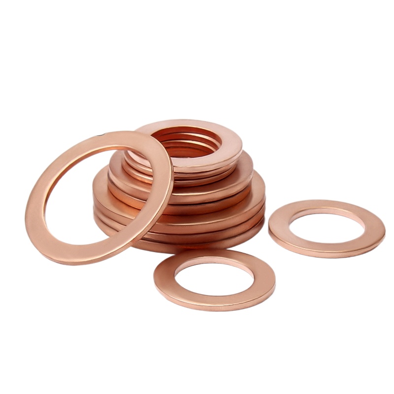 M5 M6 M8 M10-M48 Flat Washer Ring Hole Washer Red Copper Washer Metal Flat Washer Outer Diameter 9mm-58mm Thickness 1mm - 2mm