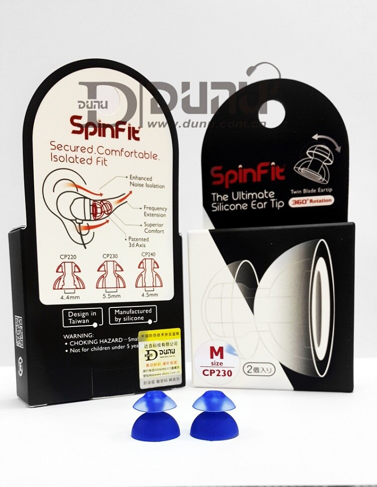 DUNU SpinFit CP100 CP800 CP220 CP230 CP240 In-ear Earphones Eartip Patented Silicone Eartips 1 pair( 2pcs ) for DK3001 TITAN 5: CP230 M