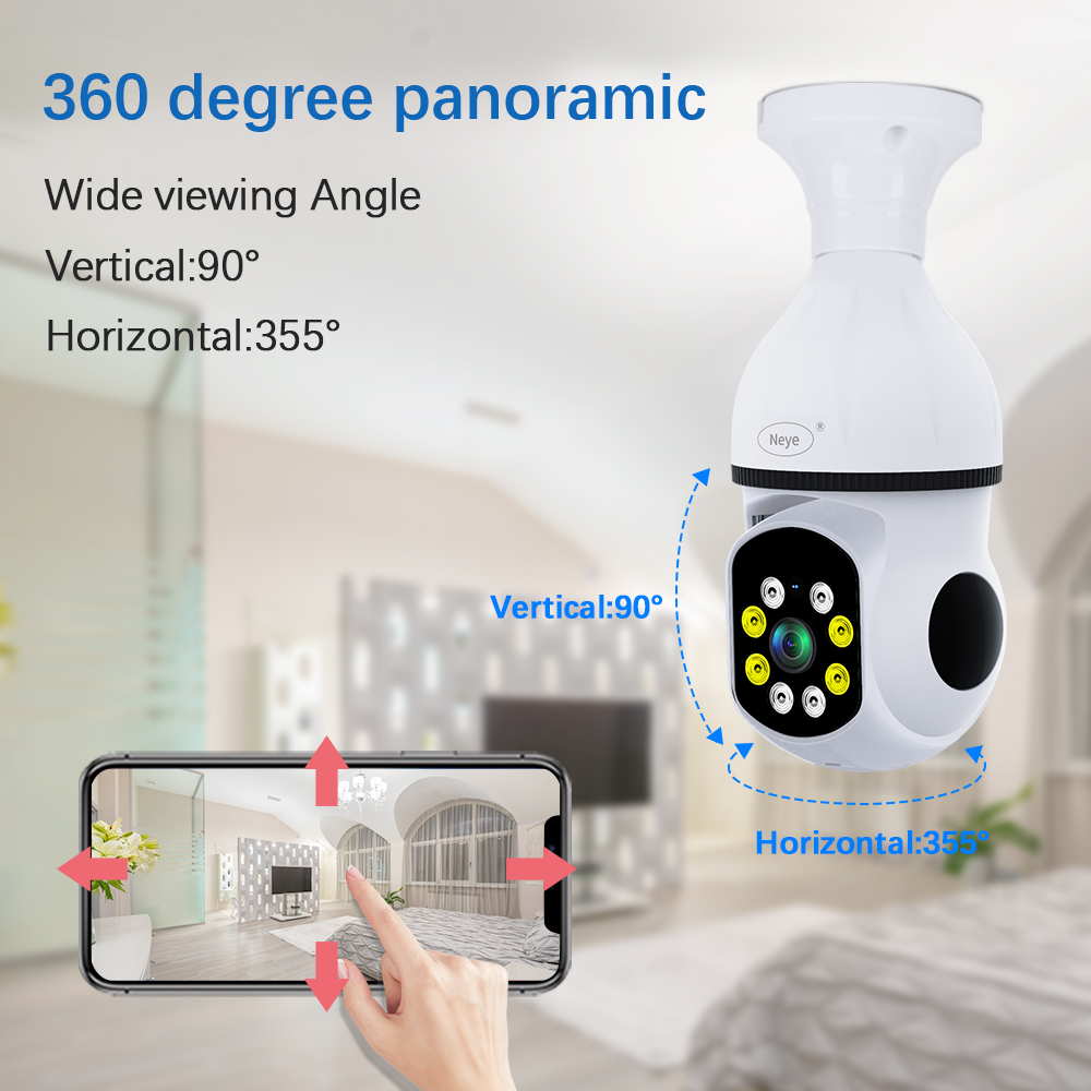 kabellos 5g WiFi Birne Kamera 8MP 4K 360 ° Birne Kamera HD Mini Kamera LED flackern Sensor Nacht Vision Kamera Clever Heimat ip kamera