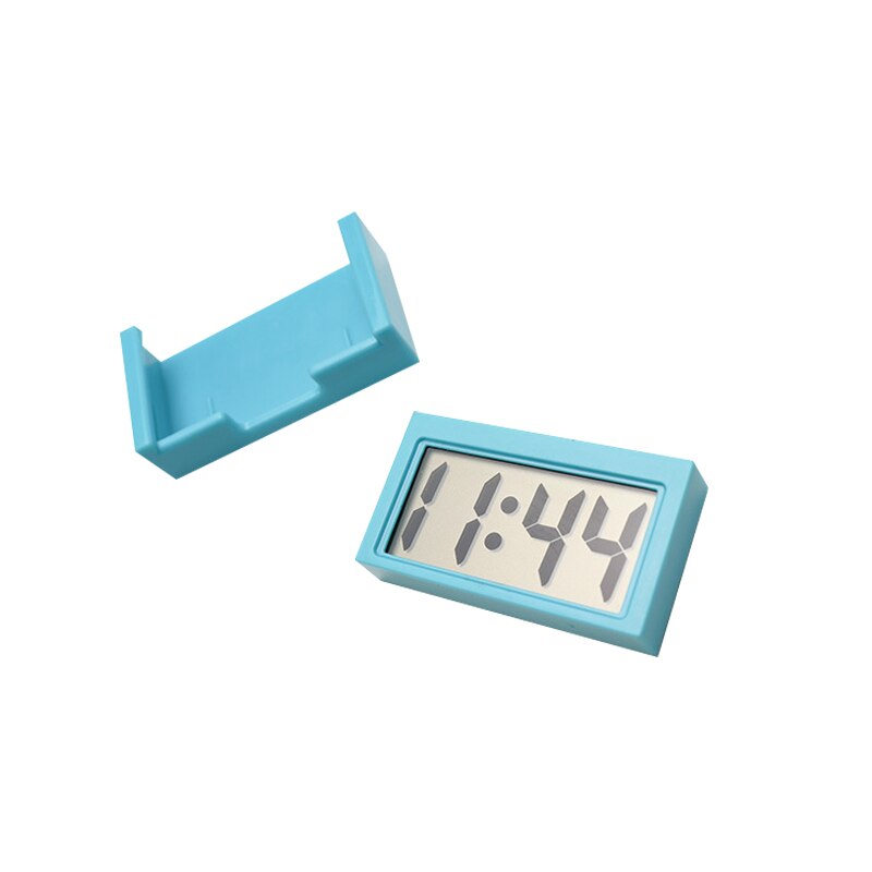 Kleine Zelfklevende Auto Bureauklok Elektronische Horloge Meters Digitale Lcd-scherm Dunne Elektronische Klok Met Lijm Pad Datum tijd: B3