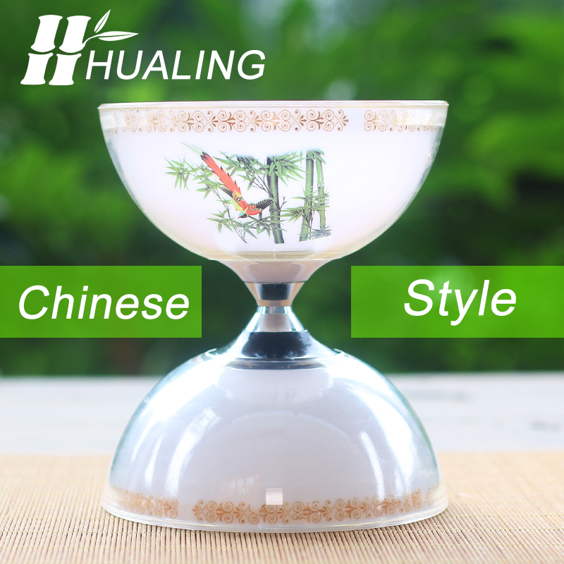 Chinesischen stil 1 lager spielzeug diabolo set verpackung mit string tasche china