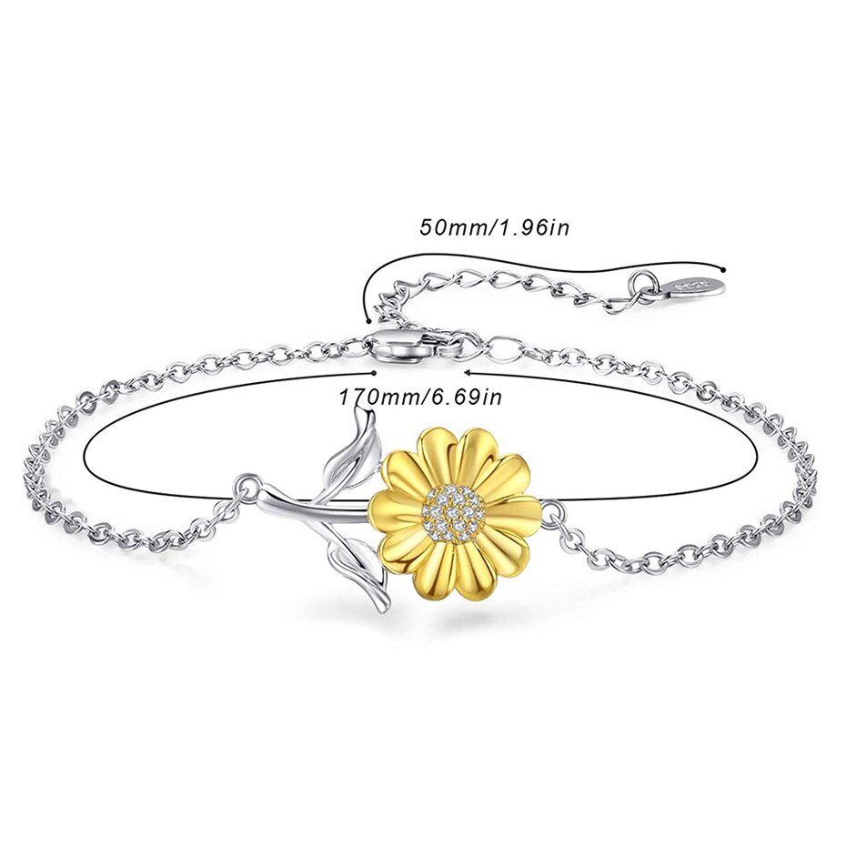 Rose Valley Zonnebloem Armband Voor Vrouwen Vrouwelijke Hand Armbanden Bloem Mode-sieraden Meisjes YB005
