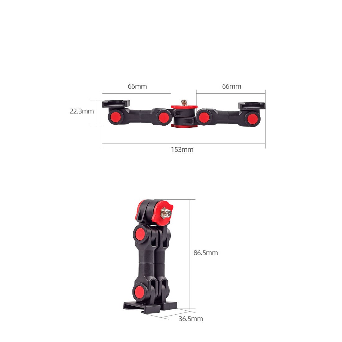 Super Magic Arm Verstelbare Magic Gelede Arm Met 1/4 Schroef Dual Cold Shoe Mount Voor Monitor Led Licht Lcd Video dslr Camera