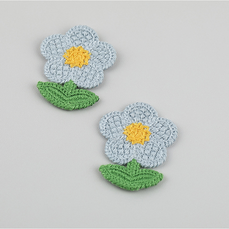 10 Stuks Bloem Gebreide Patches Geborduurde Stof Gordijnen Dekbedovertrekken Decoratieve Stickers Kleding Accessoires: Multi-Colored
