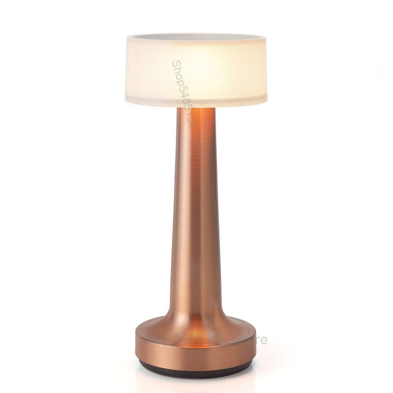 Lampes de Table Led avec capteur tactile sans fil, batterie Rechargeable, luminaire de Table, pour chambre à coucher, bureau, Restaurant, chevet: Rose Gold and ABS / Touch Sensor