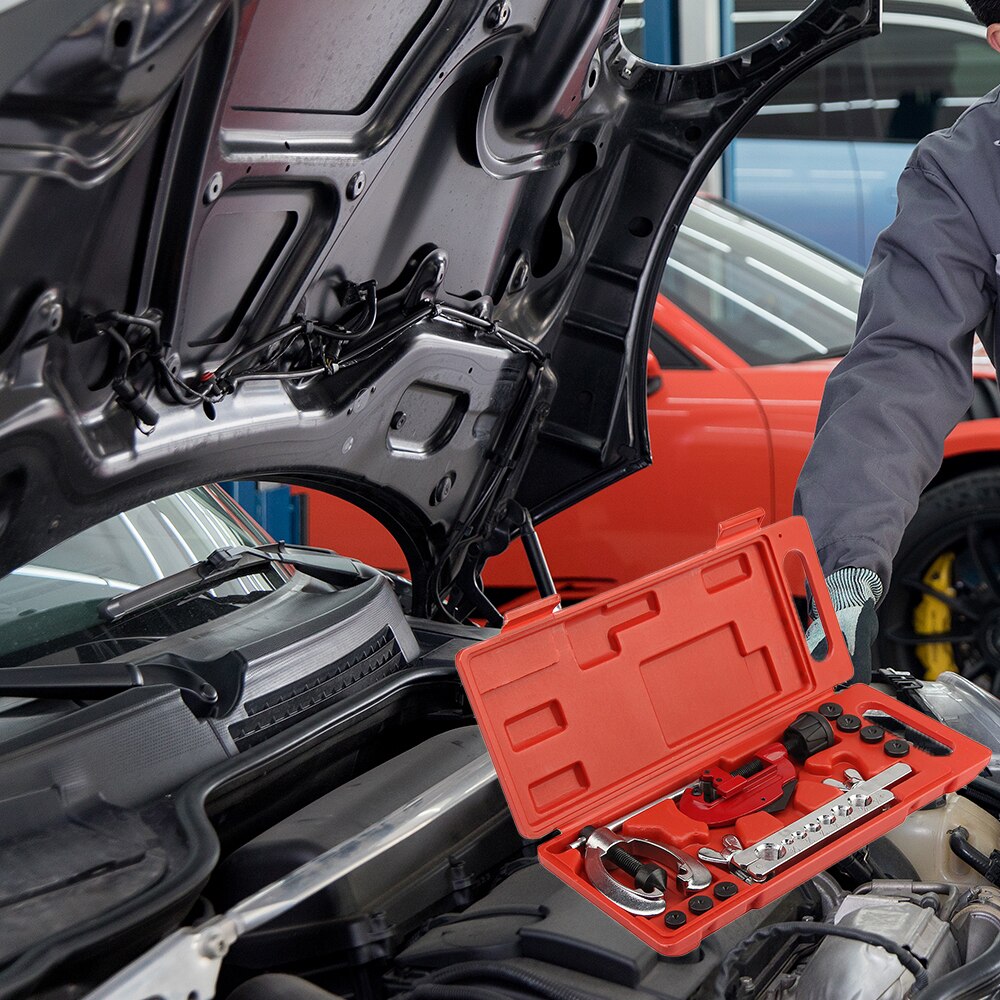 Pipe Flaring Kit Copper Brake Fuel Pipe Repair Double Flaring Dies Tool Set For Cutting Flaring Tools For Refrigeration