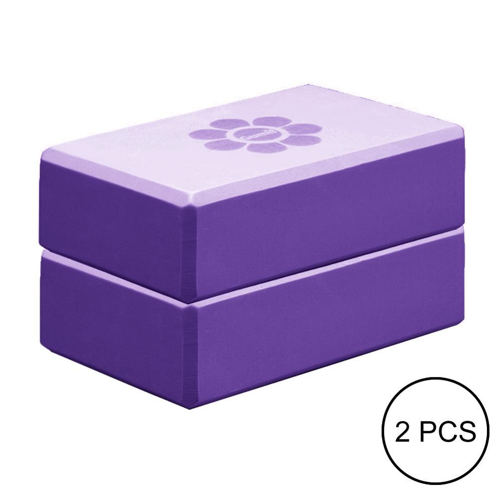 Yoga Block EVA Exercise Workout Fitness Brick Gym Foam Stretching Aid Body Shaping Health Training Yoga Blocks: Purple