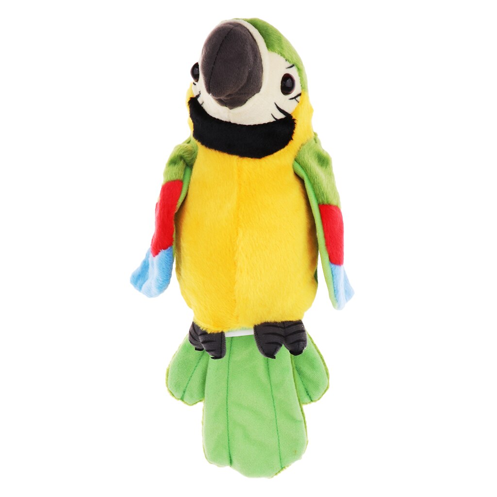 Loro parlante de felpa-Repite lo que dices Animal electrónico mascota juguete para para niños: Green
