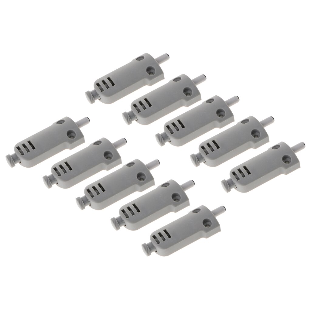 10Pcs/Set Cabinet Latch Door Drawer Push Open Damper Buffer With Screws - Gray
