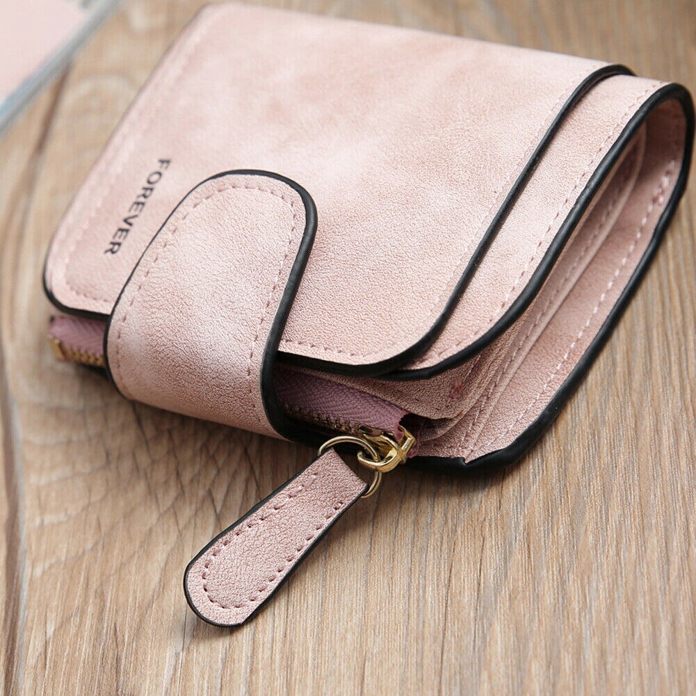 Moda kobiety PU skórzany zamek portfel portmonetka krótkie etui na karty skrzynia sprzęgła telefon