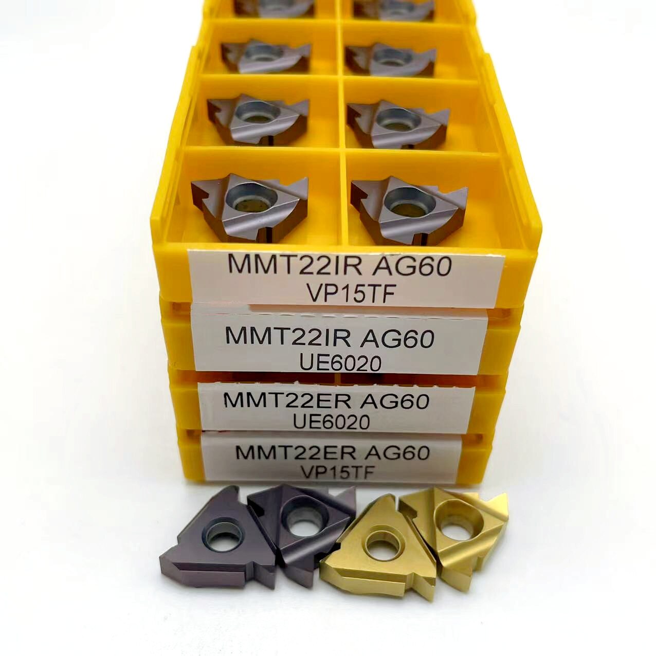 MMT22ER/IR AG60 VP15TF/US735/UE6020-insertos de carburo, herramienta de torneado de hilo, herramientas de corte de máquina, inserto de torneado CNC, herramienta externa