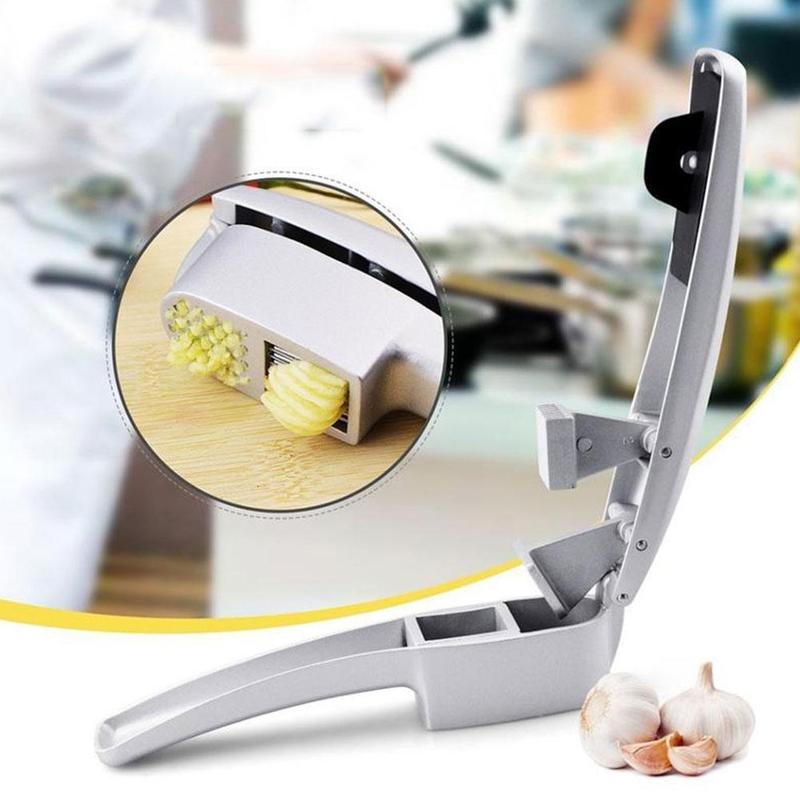 2 in 1 Manual Garlic Press Mincer Garlic Clasp Chopper Kitchen Crusher Grinding Garlic Grater Multifunctional Hand Slicer T K4D5