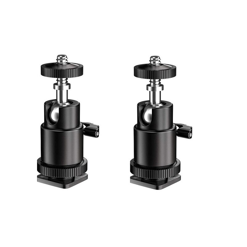 Camera Screw 1/4" and 3/8‘’ Converter Threaded Screws 1/4" Shoe Adapter Mount Camera Ball Head Set for Camera Tripod Light: ballhead 2pcs
