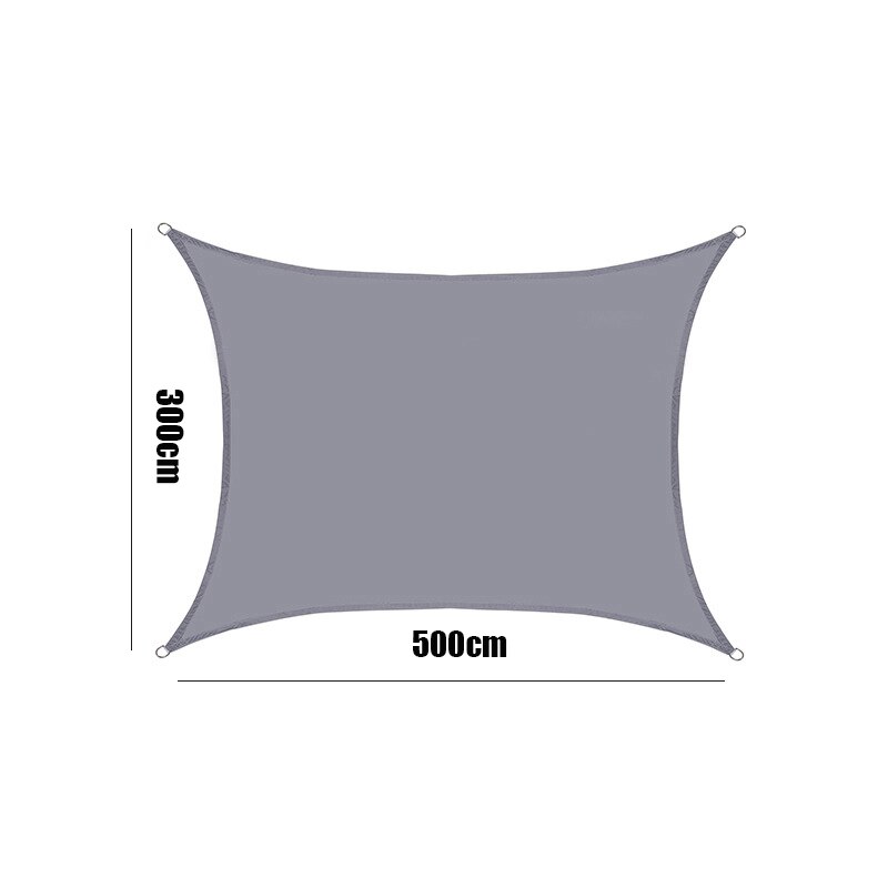 21 farger vanntett skygge seil polyester oxford stoff firkantede markiser solseil solseil for hage terrasse badegård seil: 300 x 500cm