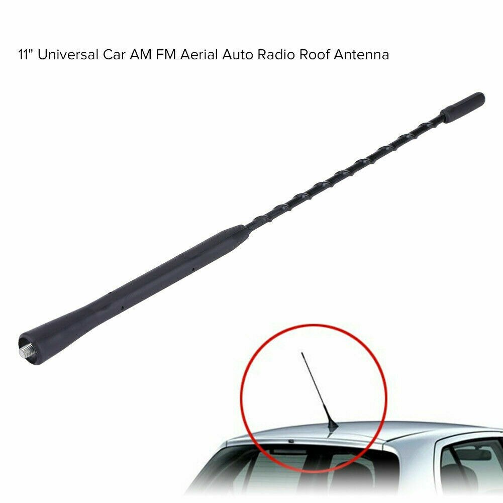 11 inch universele autoantenne, anti-geluid, auto dakmast zweep stereo radioantenne, fm am signaalantenne, versterkte booster