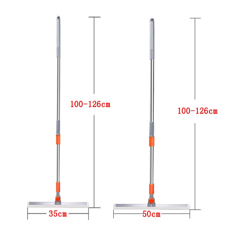 Adjustable 180° Telescopic Broom Mop Window Squeegee Water Removal Wiper Sweeper for Bathroom Floor Window Cleaning Tools