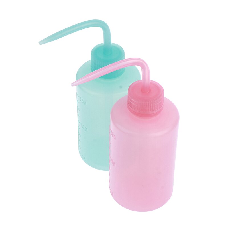 1PC 250mLWash Clean Clear White Plastic Green Soap Lab Wash Squeeze Diffuser Storage Bottle