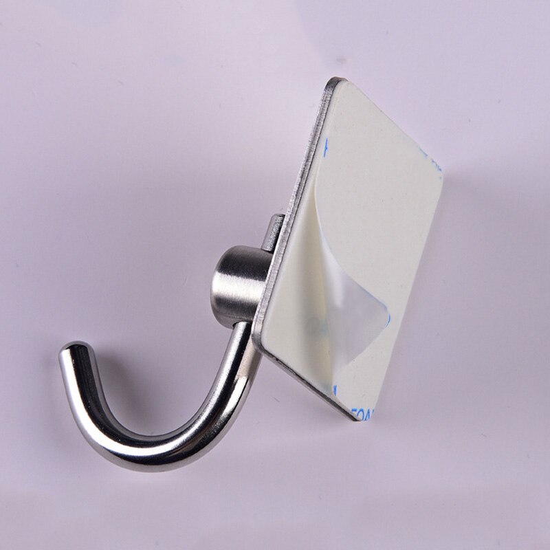 Geen schroef nodig moderne 304 roestvrijstalen zelfklevende badkamer vierkante handdoekhaak jas hoed deurhaak hanger badkameraccessoires