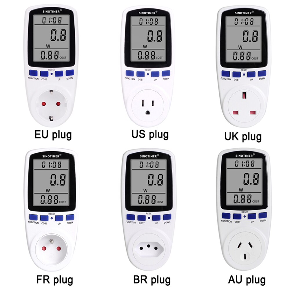 Plug In Power Meter Elektriciteit Analyzer Monitor Socket Voltage Wattmeter Energie Meter Ac Elektriciteit Analyzer Monitor